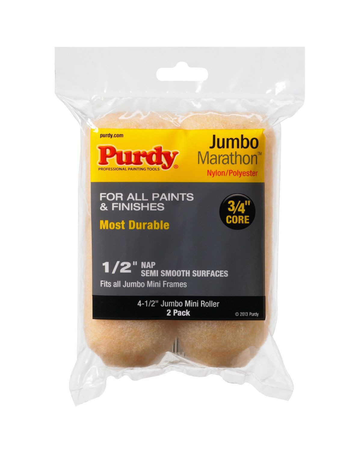 Purdy Marathon Jumbo Mini Roller 4.5 inch two pack front view