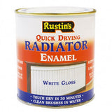 Rustins White Gloss Radiator Paint Enamel 500ml tin