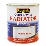 Rustins White Satin Radiator Paint Enamel 500ml tin