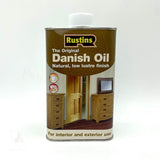Rustins Danish Oil 500ml container on white background