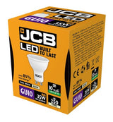 JCB 3W GU10 LED bulb, 250 lumen, 4000K cool white, wide beam