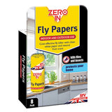 Zero In Fly Papers 8 Pack, alternate view of the flypaper 8 pack box