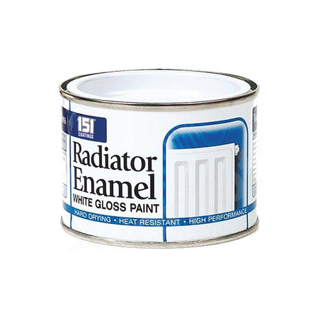 151 Coatings radiator enamel white gloss paint tin, 180ml
