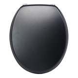 Blue Canyon Hampton black MDF toilet seat, full product view