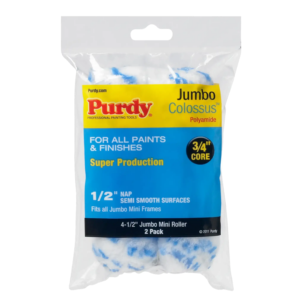 Purdy Colossus Jumbo Mini roller sleeve twin pack for doors, frames and trim