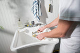 Purdy Brush and Roller Cleaner being used to clean a Chinex paintbrush