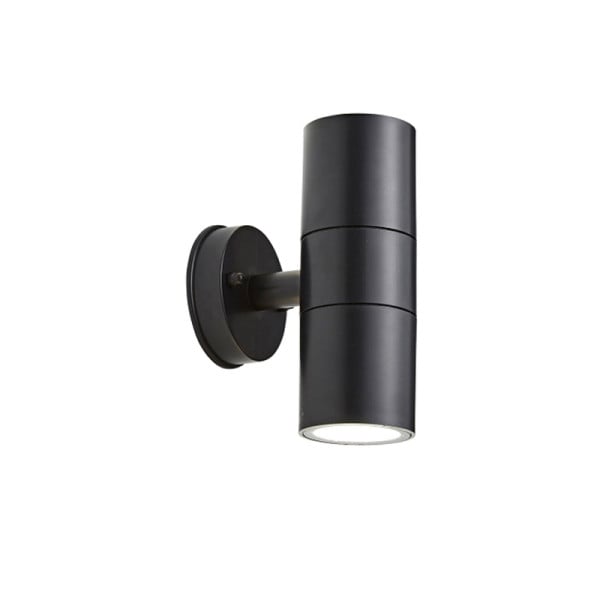 Coast Neso twin GU10 up and down wall light, black, product shot