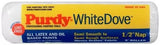 Purdy White Dove 9 inch roller sleeve alternate angle showing woven nap texture