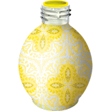 Fly Clear Fruit Fly Trap decorative bottle, side angle view of the pesticide-free fruit fly catcher