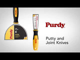 Purdy Flex Carbon Steel Putty Knife in use during decorating prep work