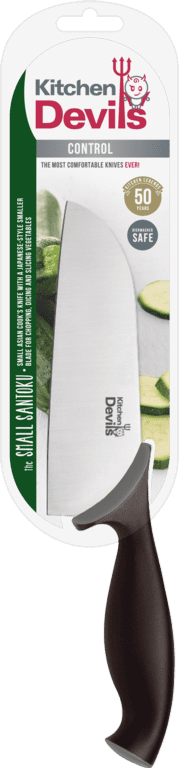 Kitchen Devils Control Small Asian Cook's Knife packaging
