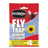 Nippon window fly trap sticker with sunflower design, pesticide-free and odourless