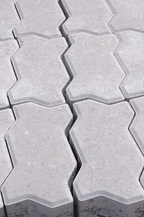 Light grey modern paving joints ready for jointing compound application