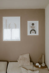 Serene beige living room decorated in a warm neutral tone like Dulux Easycare Matt Egyptian Cotton