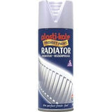 PlastiKote Radiator Spray Paint 400ml Satin Chrome finish can