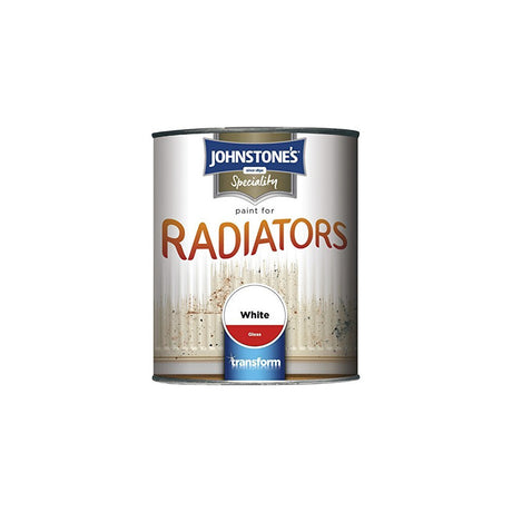 Johnstone's Paint for Radiators 750ml Brilliant White Gloss can