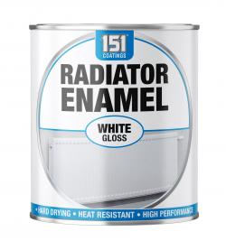 151 Coatings white gloss radiator enamel paint tin, 300ml