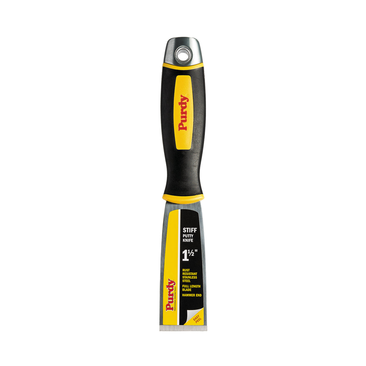 Purdy Premium Stiff Putty Knife 1.5 inch official product photo with nail set hammerhead end