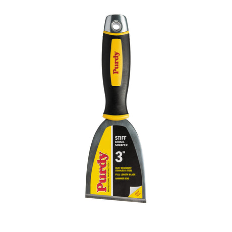 Purdy Premium Stiff Putty Knife 3 inch official product photo with nail set hammerhead end