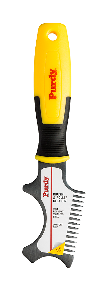 Purdy Brush and Roller Cleaner front view showing the stainless steel blade