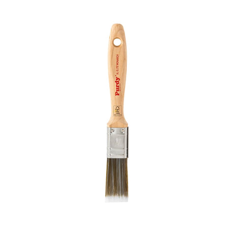 Purdy Monarch XL Elite 1 inch synthetic paint brush with beavertail hardwood handle and stainless steel ferrule