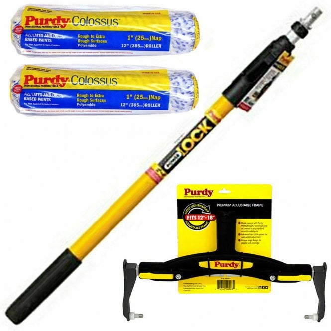 Purdy Powerlock 2 to 4 foot pole packaged with a roller frame and sleeve
