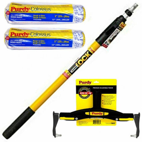 Purdy Powerlock 2 to 4 foot pole packaged with a roller frame and sleeve