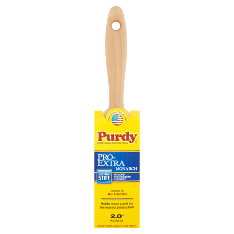Purdy Pro Extra Monarch brush shown from the side