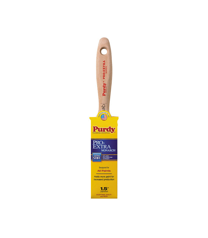 Purdy Pro Extra Monarch brush handle and ferrule detail