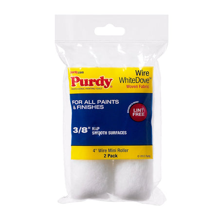 Purdy White Dove 4 inch roller sleeve pack of 2 in retail packaging