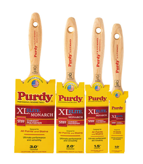Purdy Pro-Extra Monarch XL Elite paint brush full size range 1 inch to 4 inch