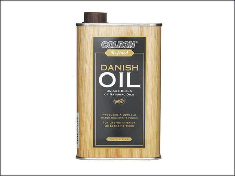 Ronseal Colron Refined Danish Oil Clear 500ml tin packaging front view