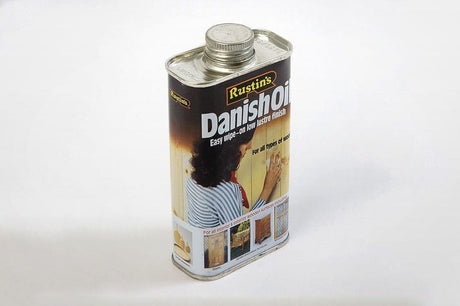 Rustins Danish Oil 2.5 litre tin, traditional hard drying oil finish for bare wood and furniture