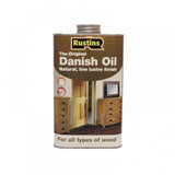 Rustins Danish Oil 250ml container front label showing product name and size