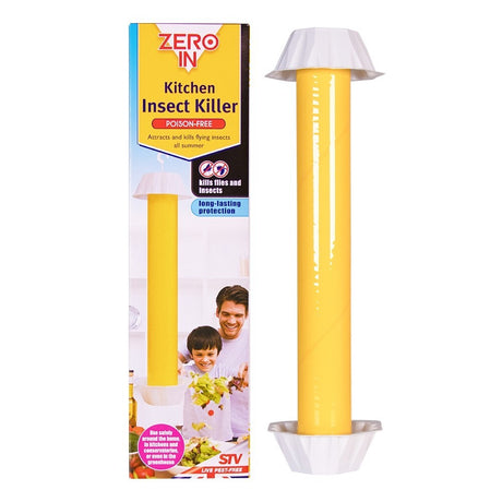 Zero In yellow adhesive fly stick, poison free hanging fly trap for indoor use