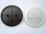 White round louvre air vent duct cover with flyscreen for pipe and tube openings