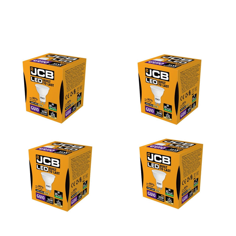 JCB GU10 LED bulb 3W 235lm warm white 3000K pack shot