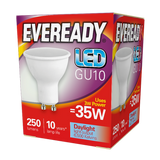 Eveready GU10 LED bulb 250 lumen 6500K daylight, GU10 twist-fit base