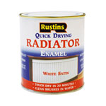 Rustins Radiator Enamel Satin White 500ml tin product photo