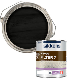 Sikkens Cetol Filter 7 Plus 1L tin, Ebony (020) exterior wood stain