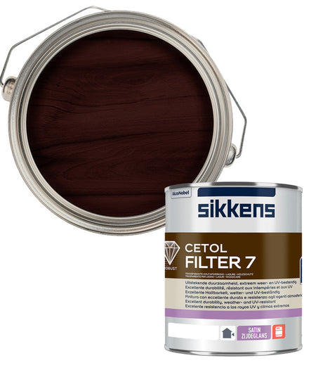 Sikkens Cetol Filter 7 Plus 1L tin, Rosewood (048) exterior wood stain