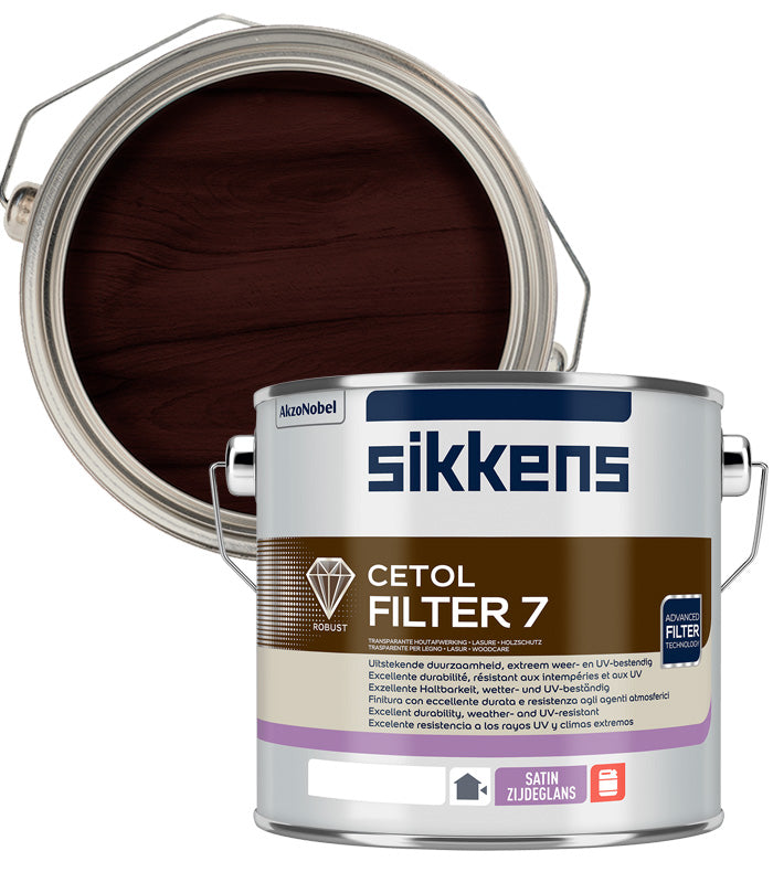 Sikkens Cetol Filter 7 Plus 2.5L tin, Rosewood (048) exterior wood stain