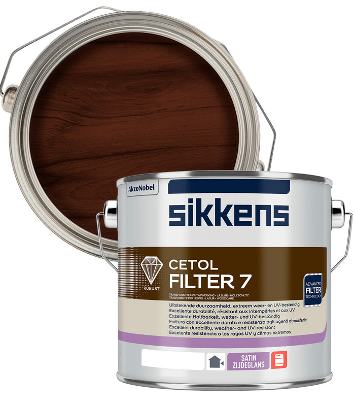 Sikkens Cetol Filter 7 Plus 2.5L tin, Walnut (010) exterior wood stain