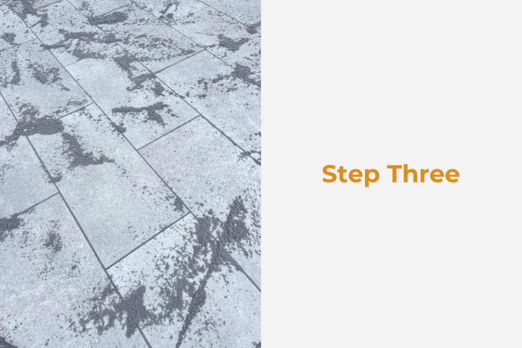 Joint-It Elite jointing compound setting into paving joints after application