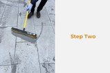 Sweeping Joint-It Elite jointing compound into paving joints during application