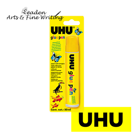 UHU Glue Pen 50ml clear glue pen standing upright