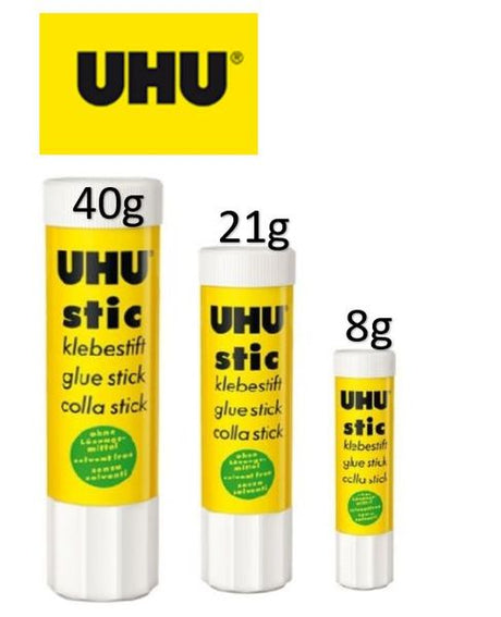 UHU glue stick 8g standing upright with cap on