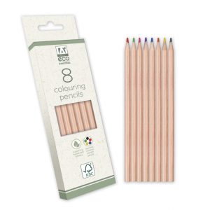 Ig Design Eco Essentials Colouring Pencils - 8 Pack - FSC1-NEHB