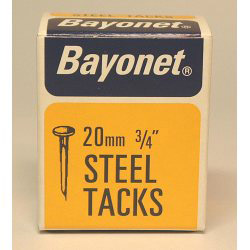 Bayonet Tacks (Fine Cut Steel) - Blue (Box Pack) - 20mm - 10208