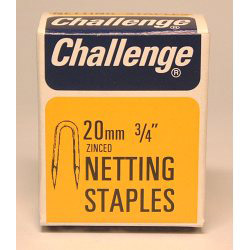 Challenge Netting Staples - Zinc Plated (Box Pack) - 20mm - 11204